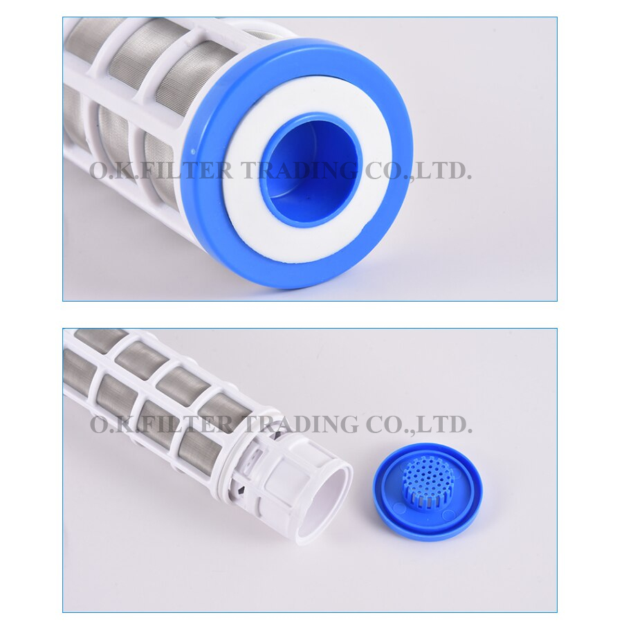 ไส้กรองน้ำ ตาข่าย สเตนเลส (Sediment) 20 นิ้ว x 2.5 นิ้ว 50 Micron AQUA