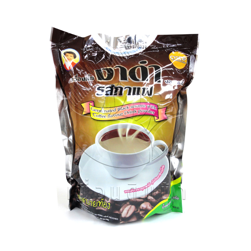 701 แม่อุษา เครื่องดื่มงาดำงอกผง รสกาแฟ 352g.
