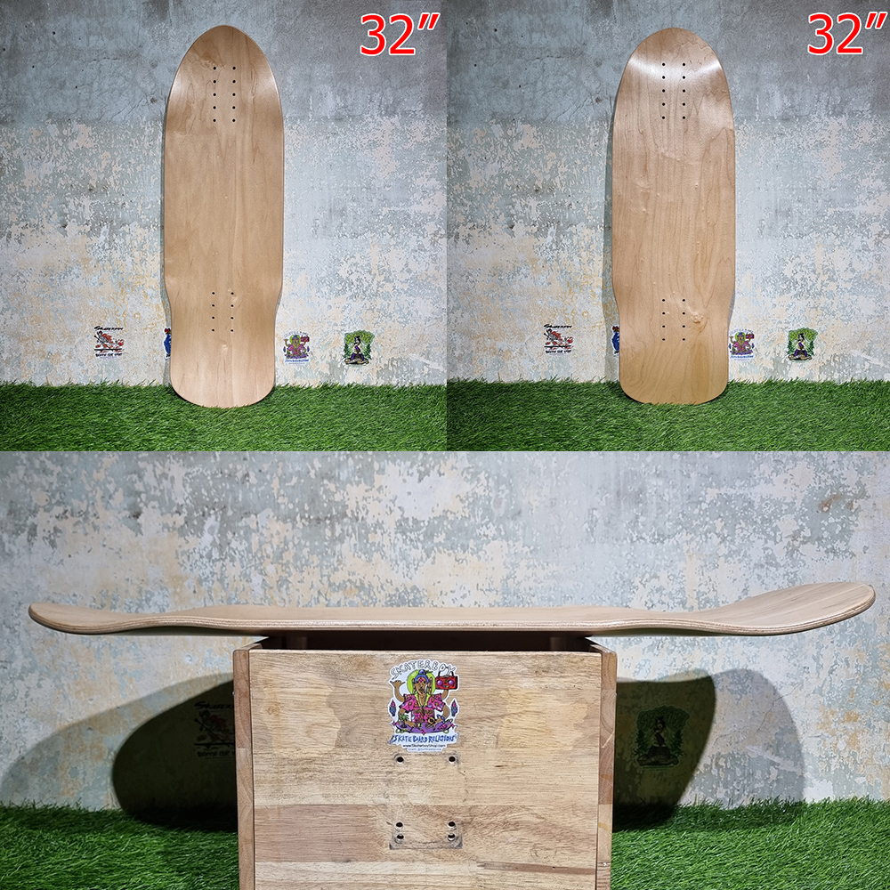 [0301] แผ่นสเก็ตบอร์ด Surf skate ขนาด 30" 32" ทรง Arica สองแบบ เรียบเคิฟเยอะ เคิฟเยอะปรับ WB ได้