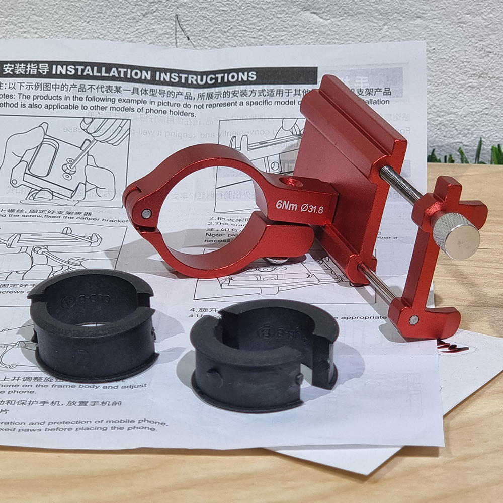 [0901] แท่นวางมือถือ ติดแฮนด์จักรยาน Aluminium ล็อคแน่น 3สี