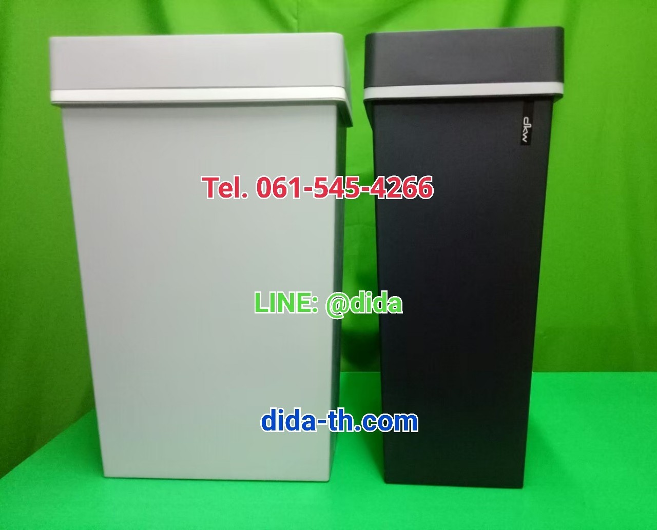 ถังขยะสวย มีฝาปิด ทรงเหลี่ยม 40 ลิตร