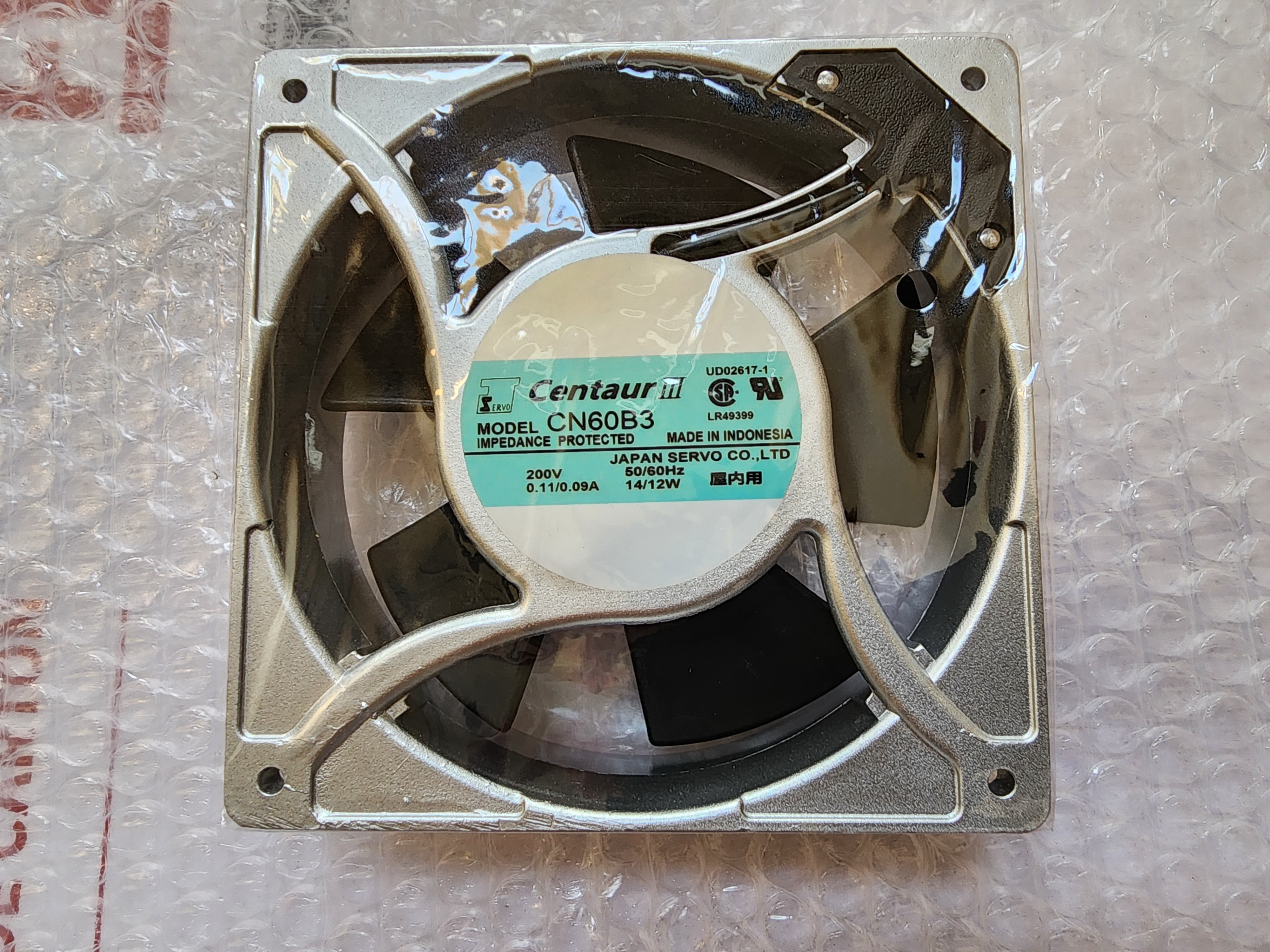 พัดลม AC 200V CN60B3 Size : 120x38mm