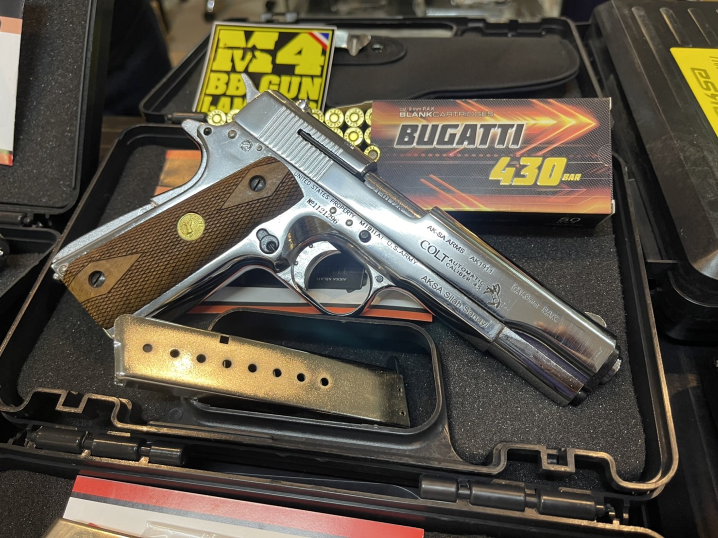 AKSA COLT 1911 ลาย Government สีเงินเงา