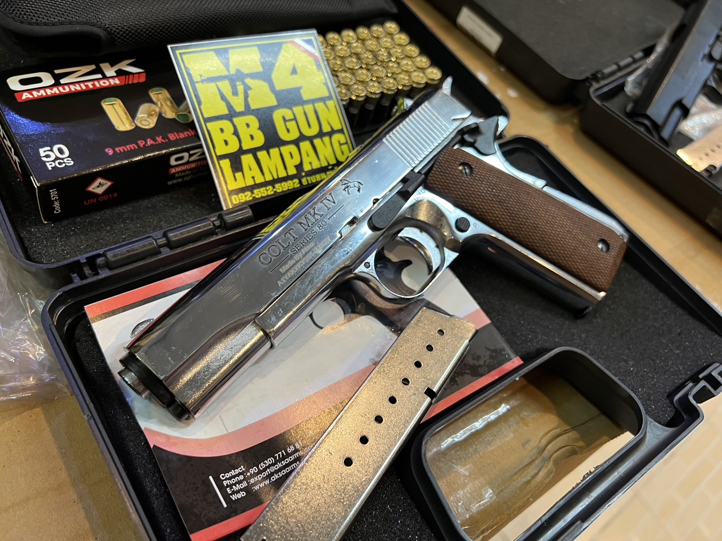 AKSA COLT 1911 ลาย Series 80 สีเงินเงา