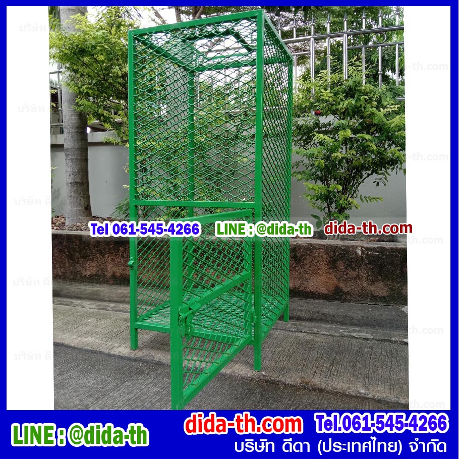 ตะแกรงทิ้งขยะขนาดใหญ่แบบมีประตู