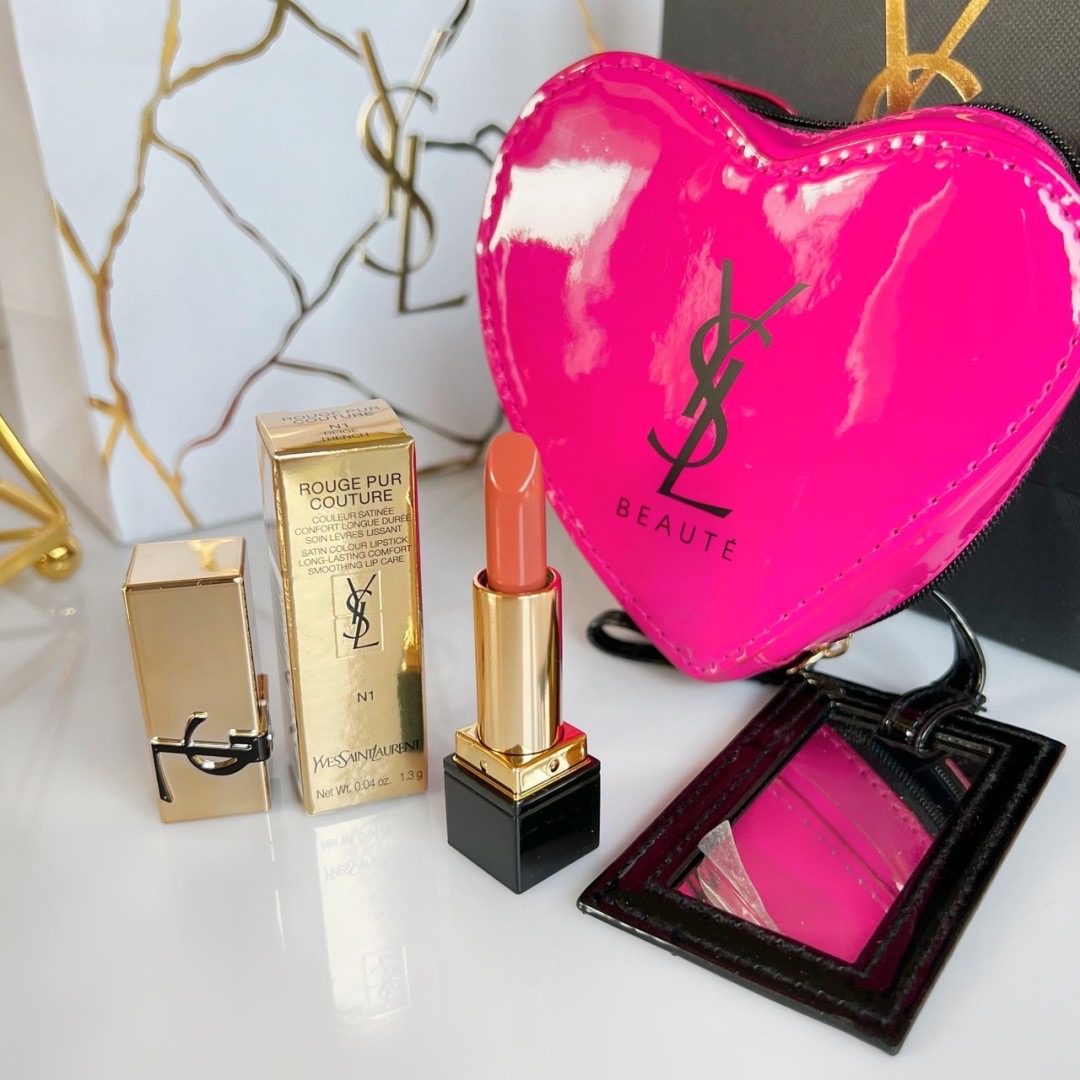 YSL Lipstick & Beaute Heart Bag