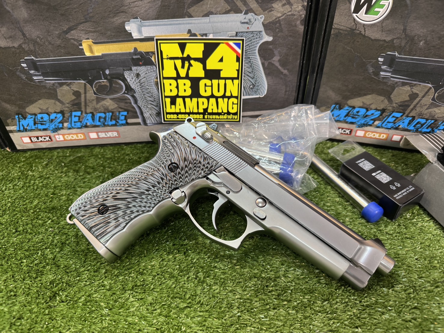 WE M92 EAGLE Full Auto GBB (Silver)