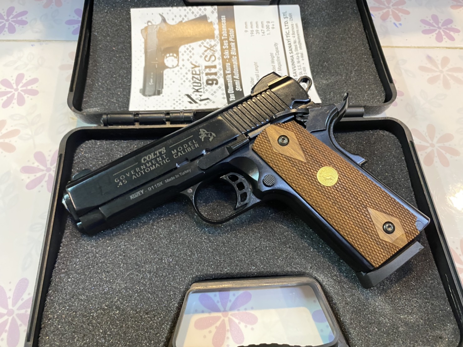 KUZEY M1911 ลาย Government ลำกล้อง 4" ดำ