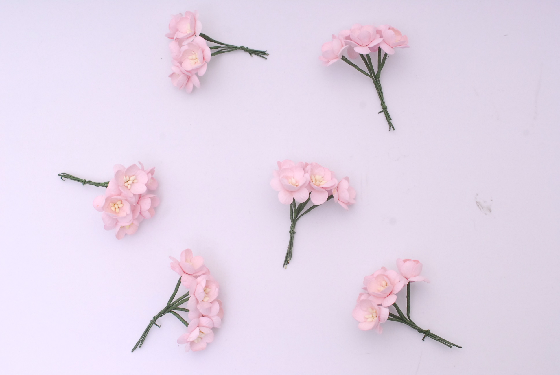 ดอกไม้กระดาษสา ดอกซากุระกระดาษ ดอกไม้กระดาษสาราคาส่ง ดอกไม้กระดาษสำหรับตกแต่งของชำร่วย งานแต่งงาน ทำช่อดอกไม้ติดอกเจ้าบ่าว ข้อมือดอกไม้เจ้าสาว ขนาด2.5 cm. 50 ดอก สีชมพู Paper flowers supplies: DIY wedding tools Cherry blossom (Sakura) 50 pcs. size 2.5 cm.