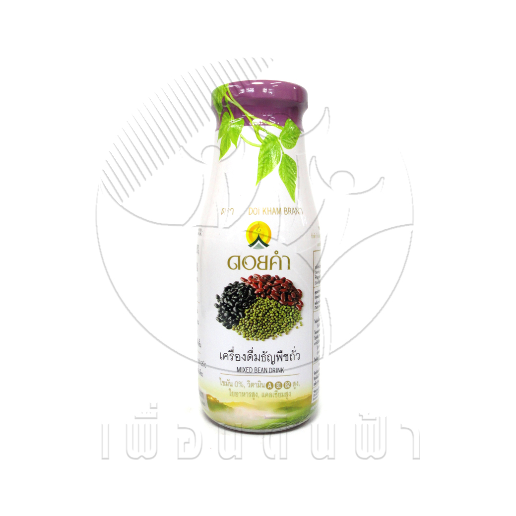 V08 ดอยคำ เครื่องดื่มธัญพืชถั่ว พร้อมดื่ม (ขวดแก้ว) 250ml. "เจ"