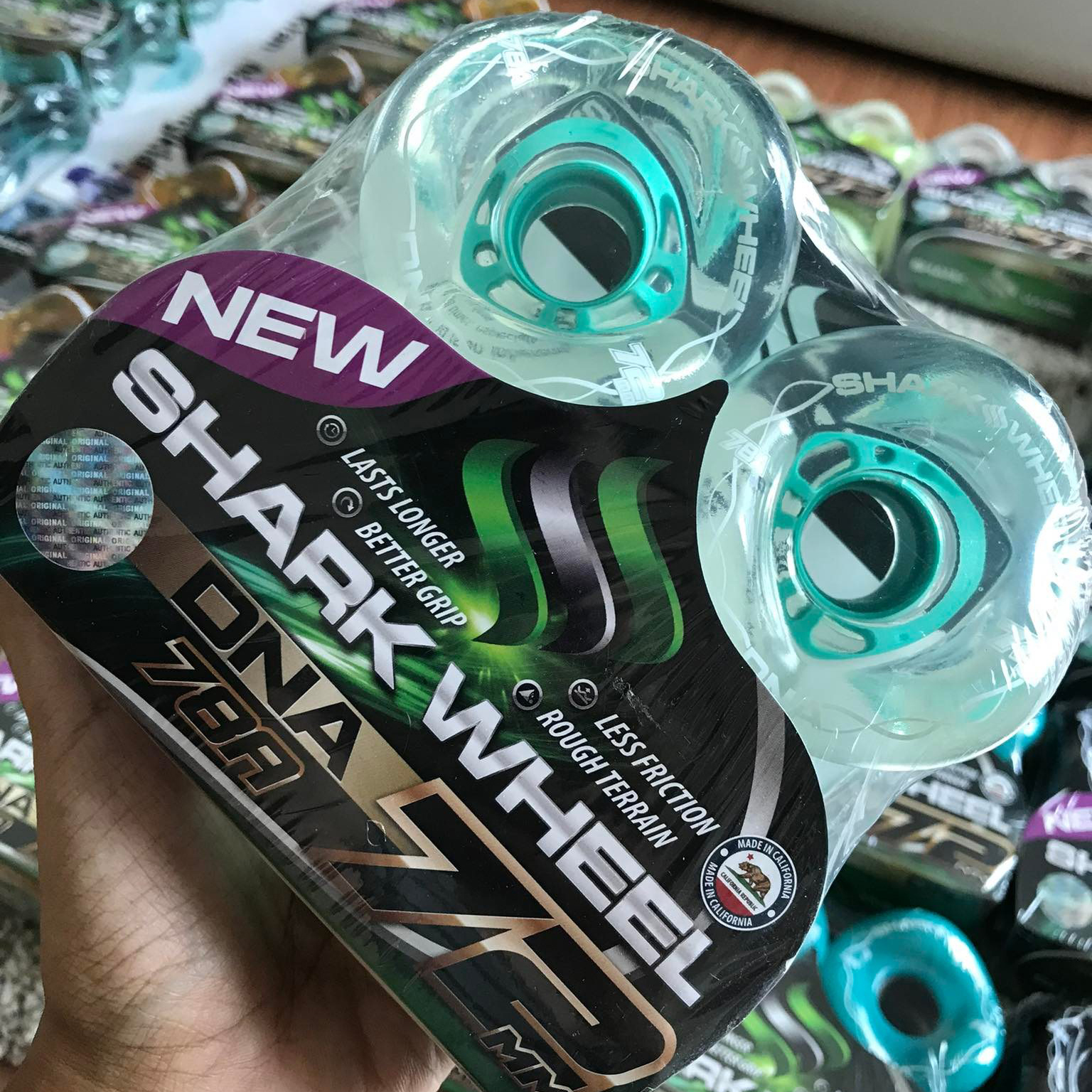 [0317] ล้อ shark wheel ขนาด 60mm 72mm ความแข็ง 78A ล้อดีดหิน US import วิ่งทางขรุขระ