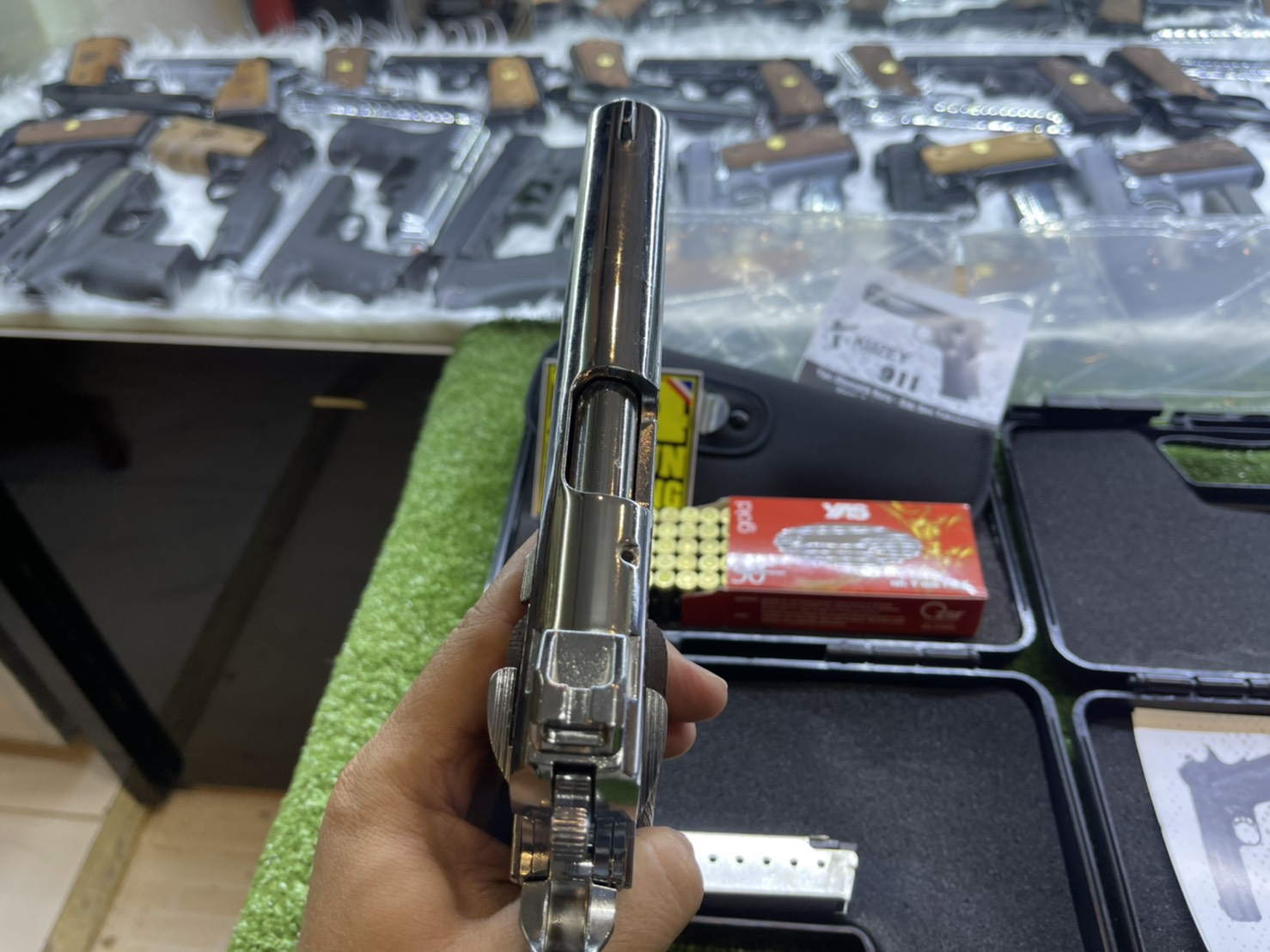 KUZEY M1911 ลาย Government ลำกล้อง 5" เงินเงา