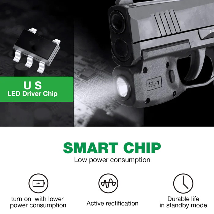 ไฟฉาย Warriorland SL-1 + ซองพกใน Kydex G43/G43X ( เฉพาะรุ่นที่ไม่มีราง ) (K2460)
