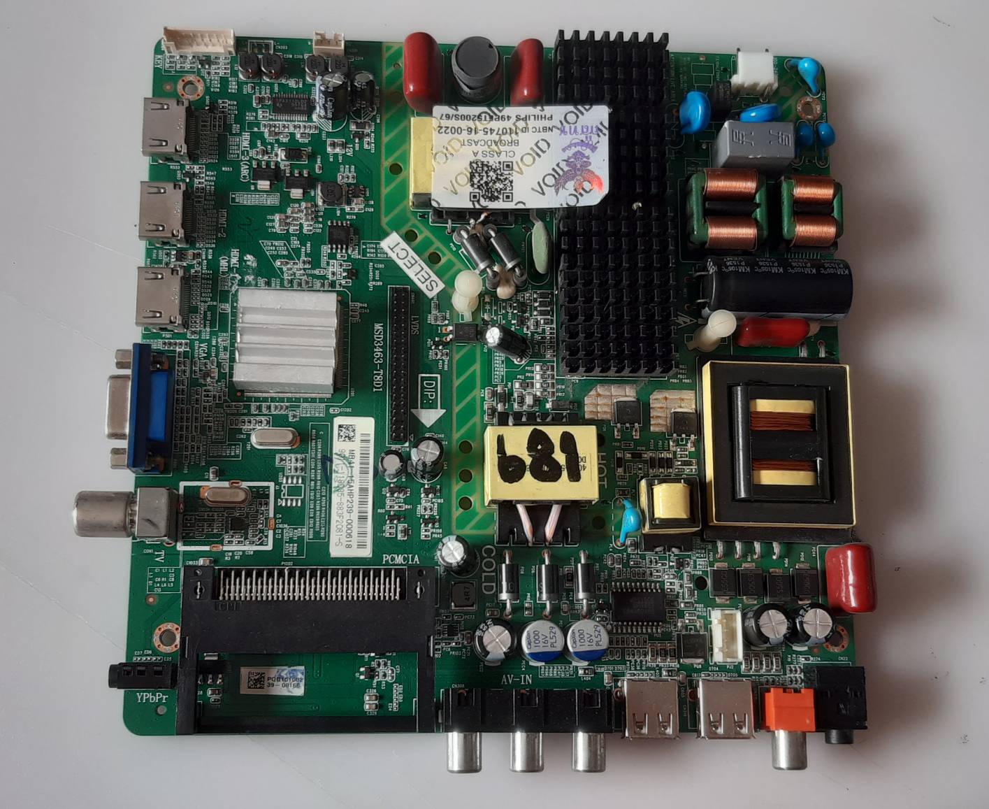 อันที่ 681 PHILIPS 49PFT5200S ซีสเตร็ม MSD3463-T8D1 ดีเทสแล้ว
