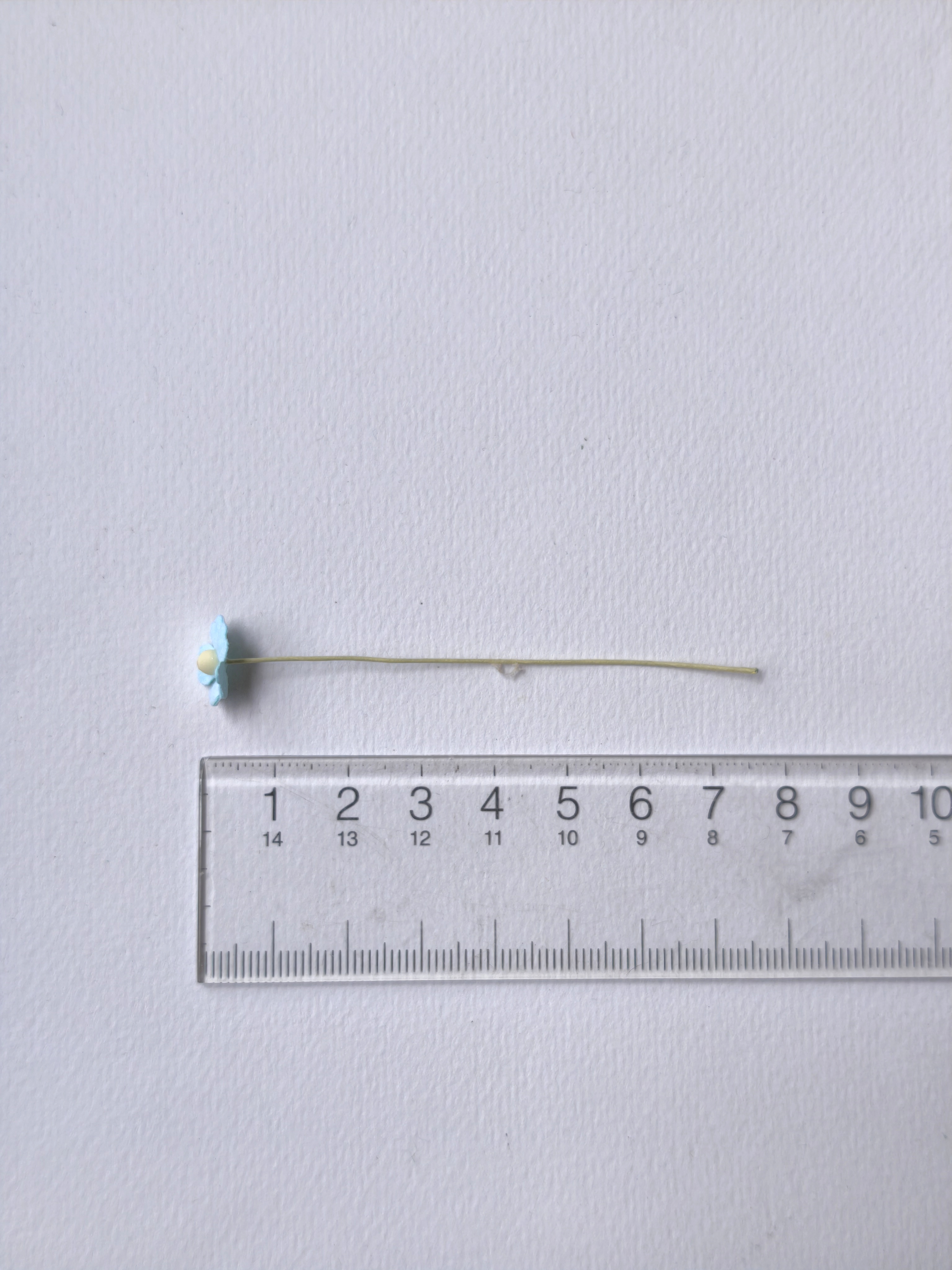 ดอกไม้กระดาษสา ดอกไม้กระดาษสาราคาส่ง ดอกไม้กระดาษสำหรับตกแต่ง งานแต่งงาน หรือติดของชำร่วย ดอกไม้จิ๋ว 100 ดอก ขนาด 1 cm. สีฟ้า Small Paper Flower with stem, 100 pcs., size 1 cm., small creeping ladies flowers 1 layer, blue-sky color.