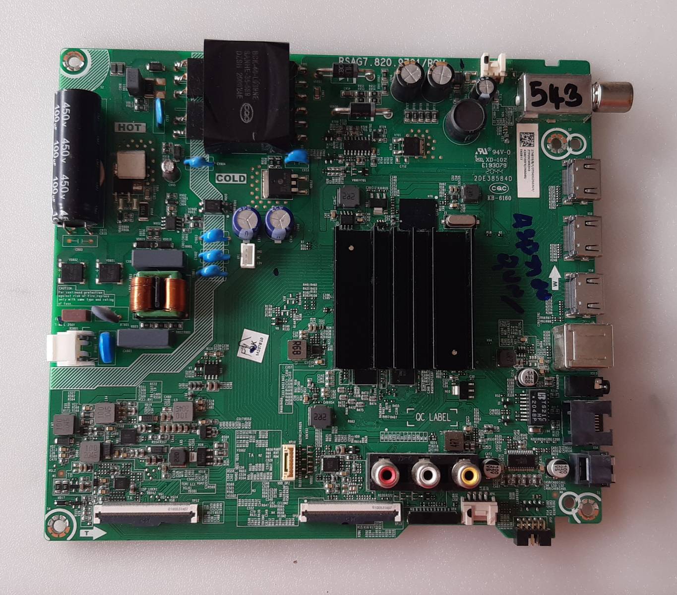 อันที่ 542 Hisense 43A7100F ซีสเตร็ม RSAG7.820.9781 ดีเทสแล้ว