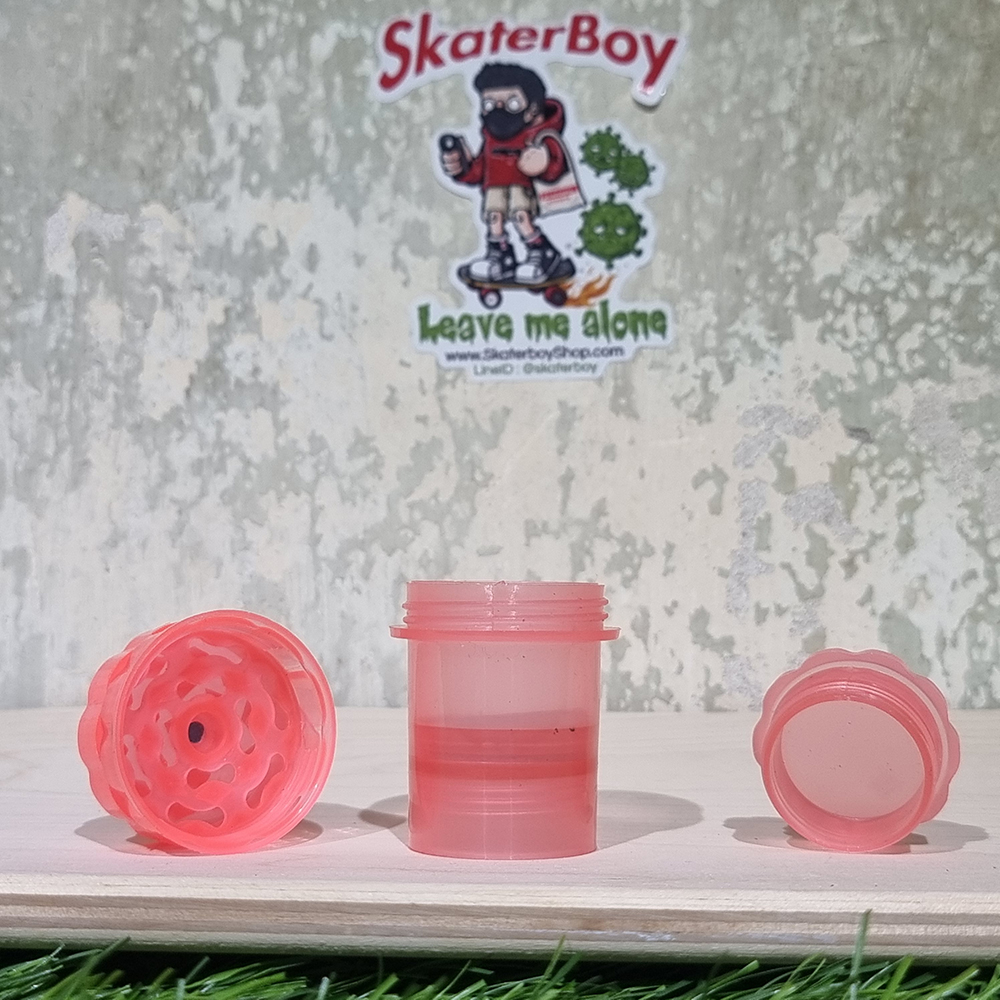 [1002] Grinder พราสติก ขนาด 40x63mm 4ชั้น ทรงยาว ที่บดสมุนไพร เครื่องบดสมุนไพร บดกาแฟ ไกเดอร์บด