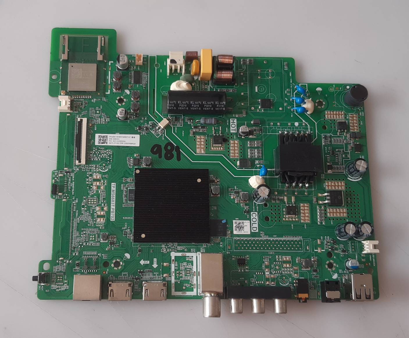 อันที่ 981 Hisense 40A4200G ซีสเตร็ม TP.MS6683T.PB702 ดีเทสแล้ว