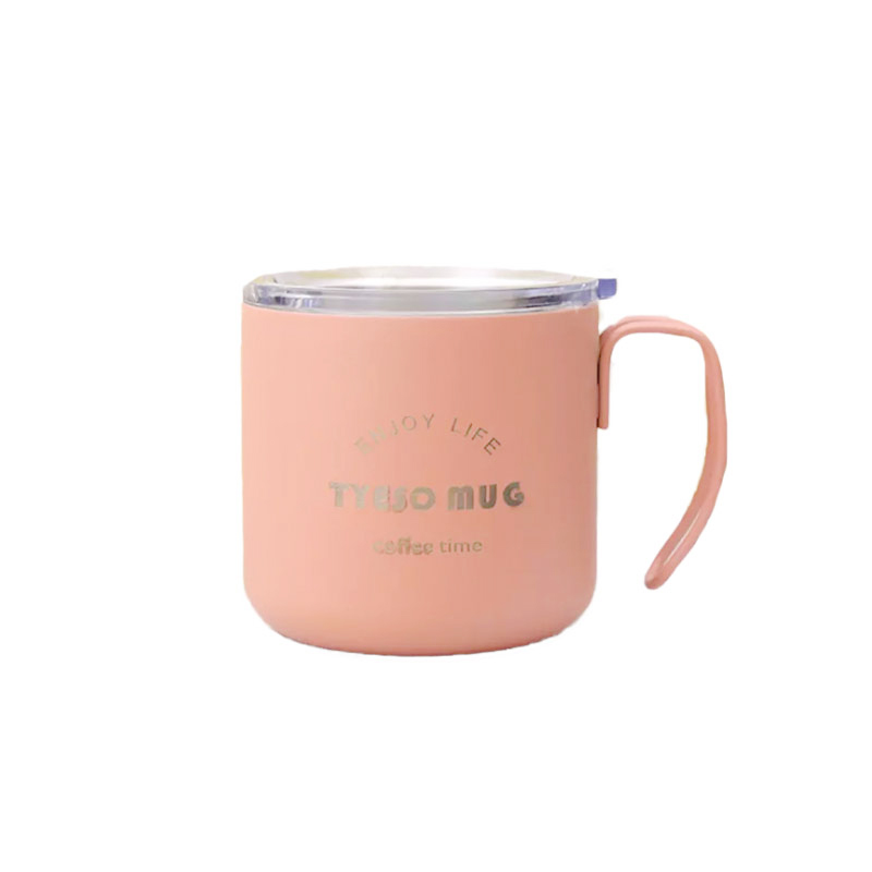 แก้วกาแฟมีหูจับ พร้อมฝาปิดเลื่อนปิดได้ 350 ml.