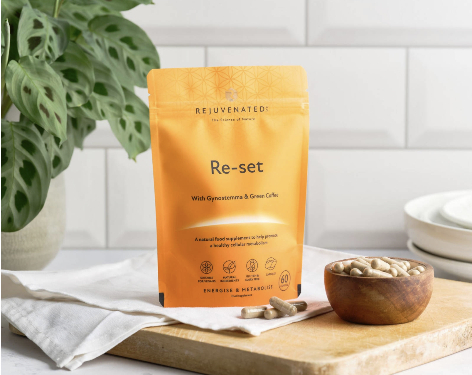 Rejuvenated Re-Set, Energise and metabolise, 60 Capsules 0 กก.