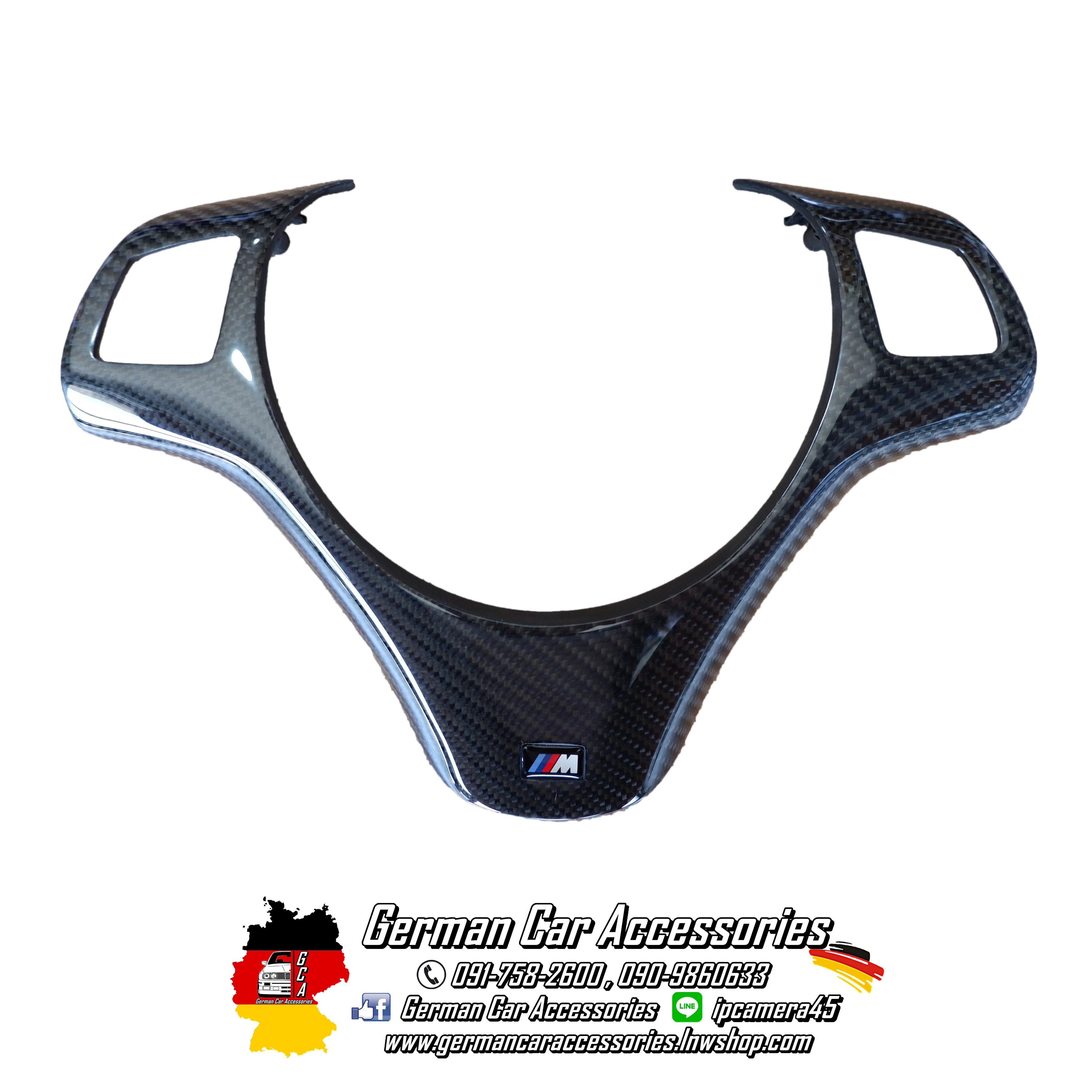 Trimพวงมาลัย Carbonแท้+Logo M BMW E90 M-Sport