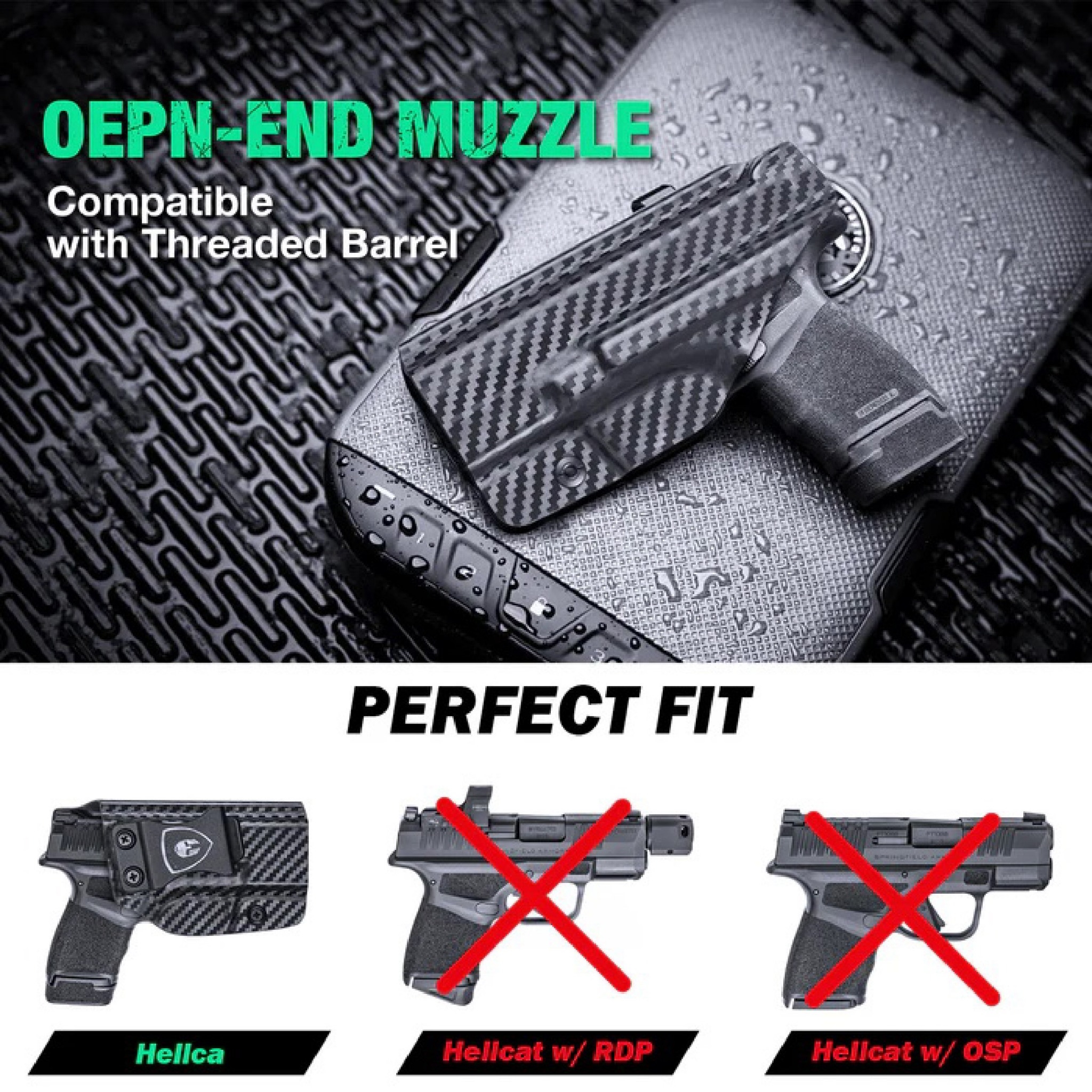 ซองพกใน Carbon Fiber springfield Hellcat Warriorland (K0590)
