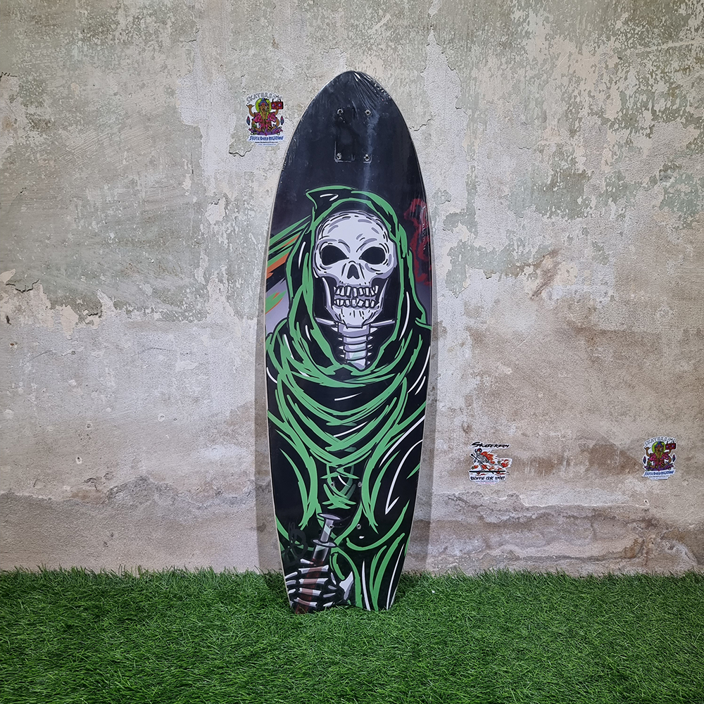 [0301][พร้อมส่ง]บอร์ดไม้สเก็ตบอร์ด Surf skate deck ขนาด 32"x10" ลายสวยงาม พร้อมติดกระดาษทรายแล้ว