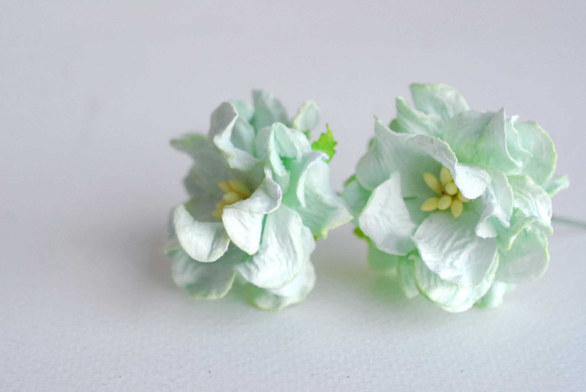 ดอกไม้กระดาษสา ราคาส่ง, ดอกการเดนเนียกระดาษสา ดอกไม้ประดิษฐ์ ตกแต่งงานแต่งงาน ประดิษฐ์ข้อมือเพื่อนเจ้าสาว ขนา่ด 3.5 cm., สำหรับของชำร่วย, งานแต่งงาน, ดอกไม้ทำข้อมือเจ้าสาว สีเขียวมิ้น จำนวน 25 ดอก Paper flower,25 Pieces mulberry gardenia flowers supplies,