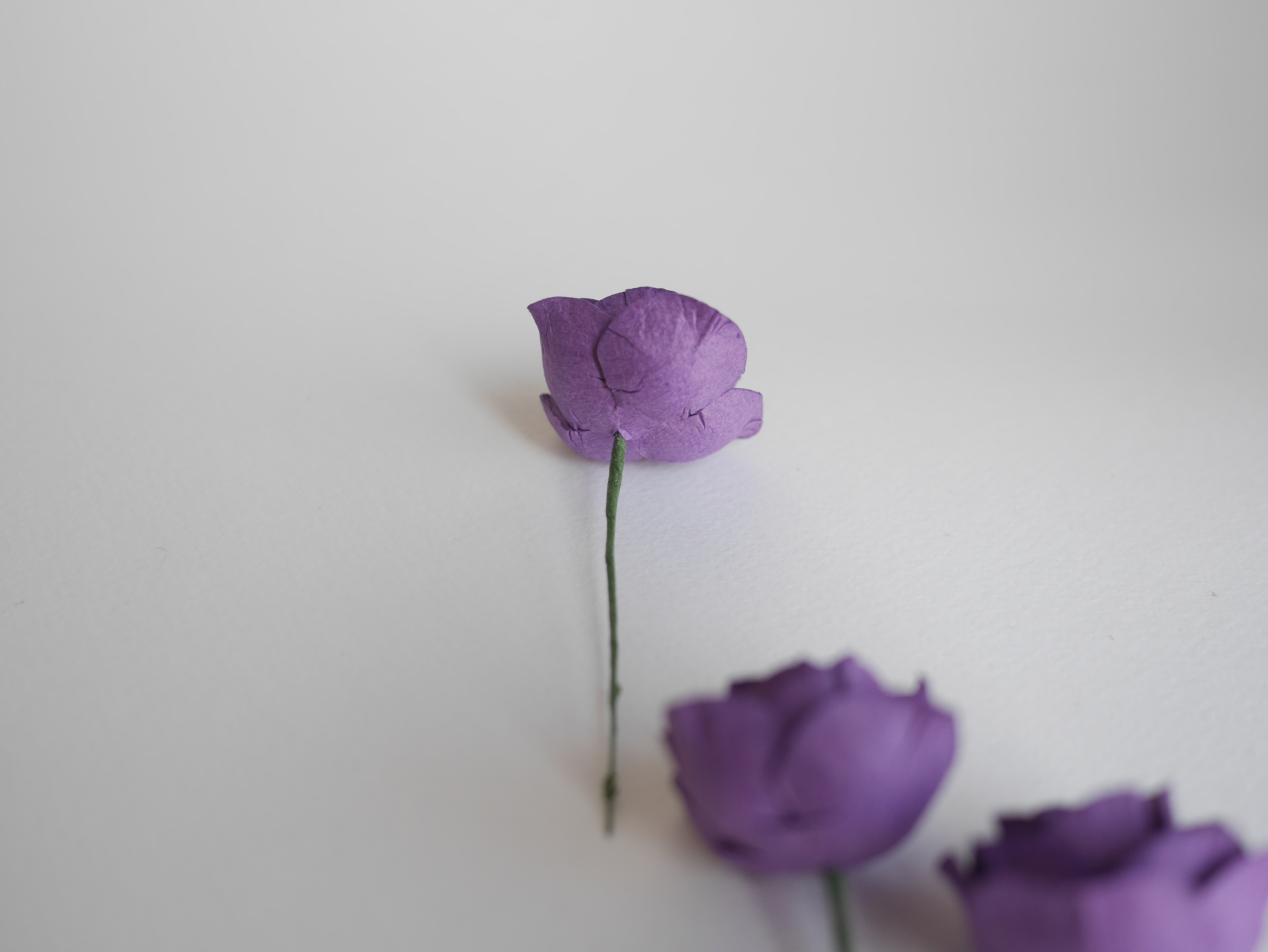 ดอกไม้กระดาษสา ดอกโลตัสอินโดนิเซียกระดาษ ดอกไม้กระดาษสาราคาส่ง ดอกไม้กระดาษสำหรับตกแต่งของชำร่วย งานแต่งงาน ทำช่อดอกไม้ติดอกเจ้าบ่าว ข้อมือดอกไม้เจ้าสาว ขนาด 4.5 cm. 20 ดอก สีม่วงเข้ม Paper flowers supplies: DIY wedding tools, Lotus with pollens, dark pur