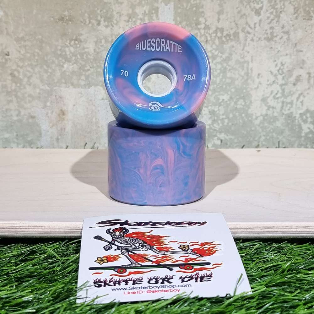[0317] ล้อสเก็ตบอร์ด 70x50 78A ลายหินอ่อน ลูกกวาด ดินน้ำมัน BlueScratte