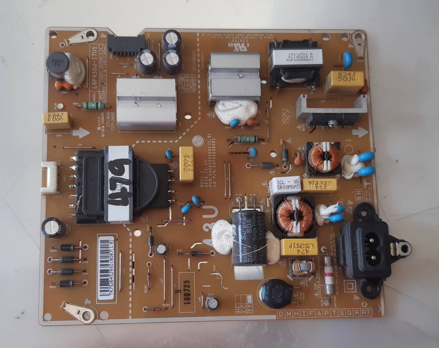 อันที่ 479 LG 43UM7100PTA ซัฟฟลาย EAX67209001 EAY64529501 ดีเทสแล้ว