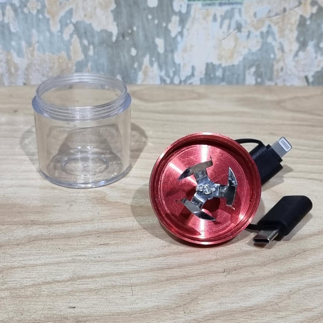 [1002] เครื่องบดสมุนไพร ไฟฟ้า2แบบ smartphone ถ่าน AAA หัว micro USB, USB-C, Iphone