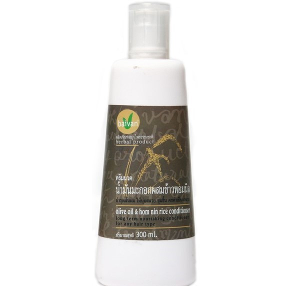 [ใบว่าน] ครีมนวดผม สูตรน้ำมันมะกอกและน้ำมันรำข้าว 300ml.