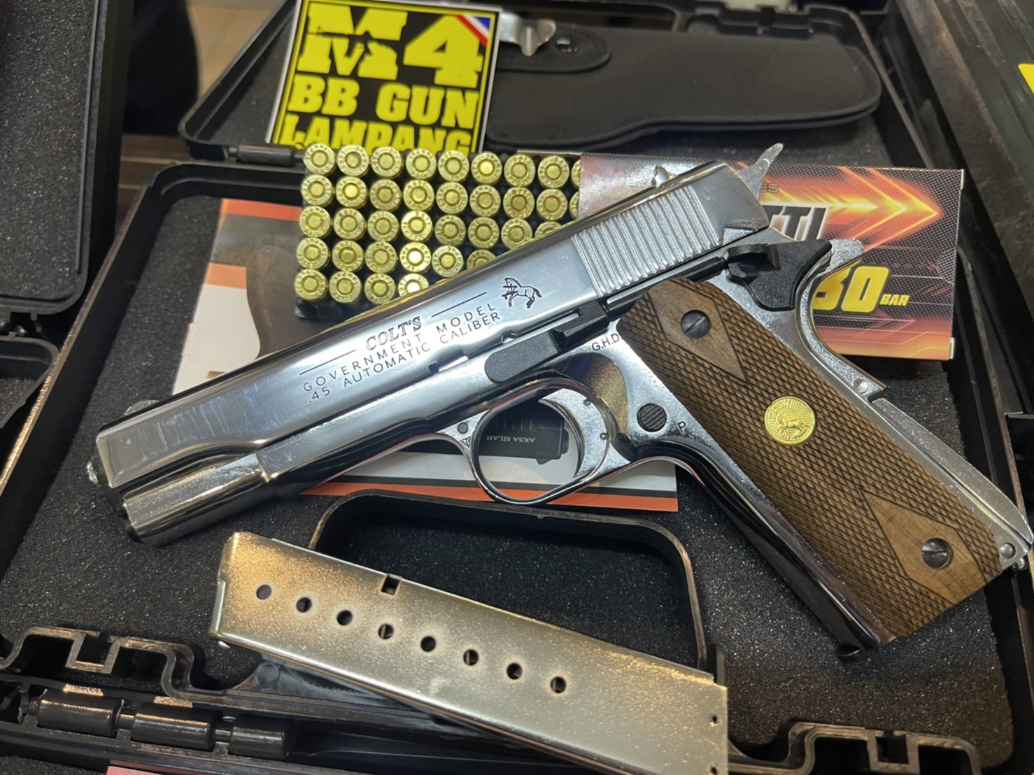 AKSA COLT 1911 ลาย Government สีเงินเงา