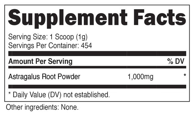 (Buy 1 Get 1 Free) Nutricost Organic Astragalus Root Powder 1lb/454g 0 กก.