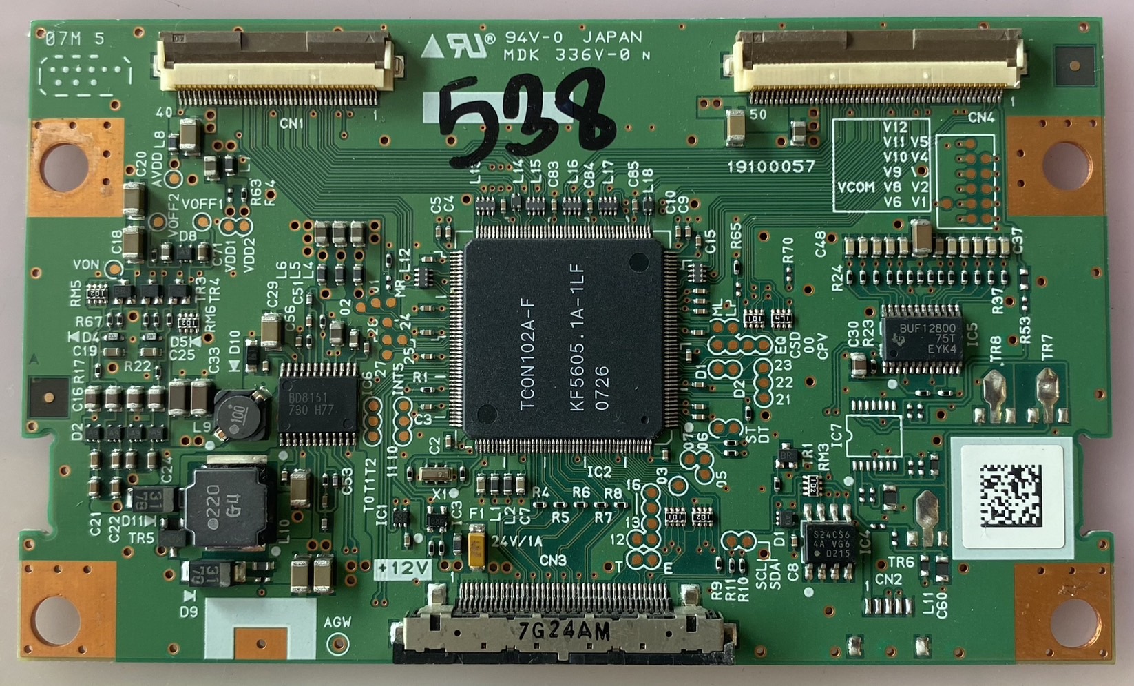 อันที่ 538 TOSHIBA 32A3000T ทีคอน 19100057 MDK 336V-0N ดีเทสแล้ว