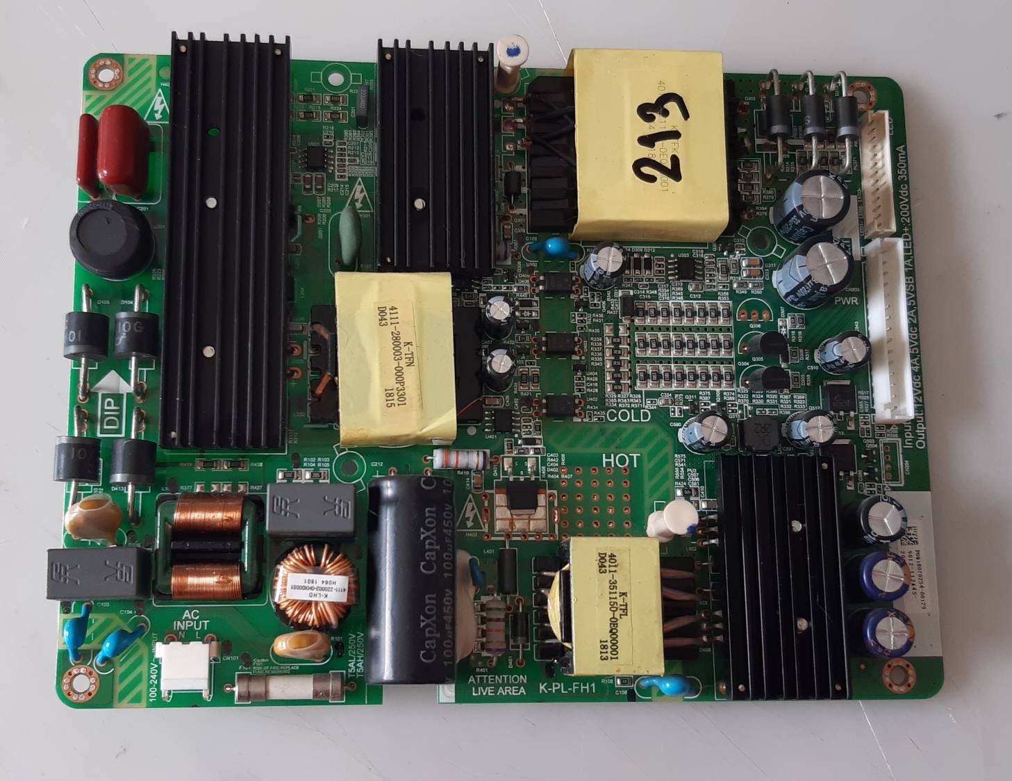 อันที 213 PHILPS 43PUT6002S ซัฟฟลาย 4702-2PLFH1-a22341B01 2016-12-21 AS K-PL-FH1 ดีเทสแล้ว