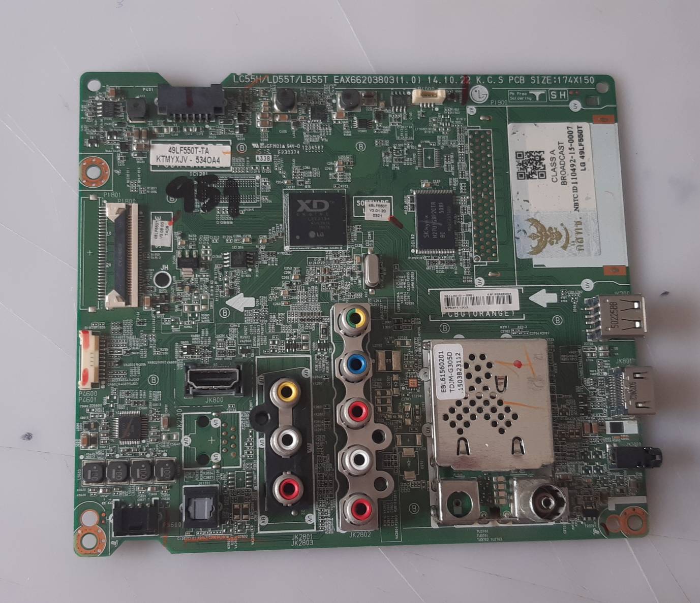 อันที่ 951 LG 49LF550T ซีสเตร็ม EAX66203803 51PIN ดีเทสแล้ว