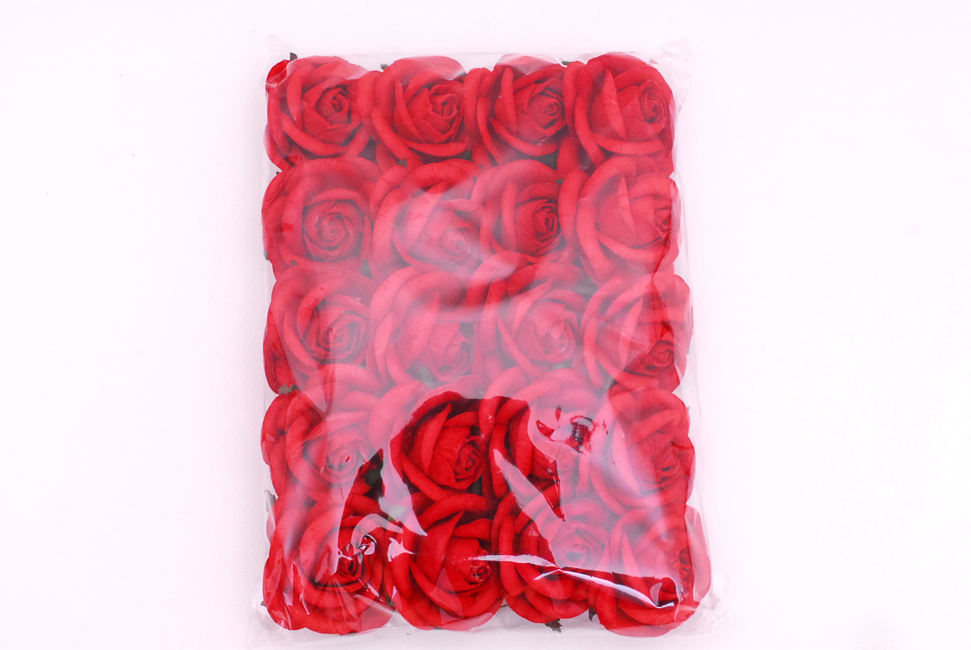 ดอกไม้กระดาษ ดอกไม้กระดาษสา ดอกกุหลาบกระดาษสา ราคาส่ง ดอกุหลาบสีแดง ขนาด4.5 cm. จำนวน 20 ดอก Paper flower, DIY wedding supplies:20 Pieces mulberry rose, 4.00 cm. red color.