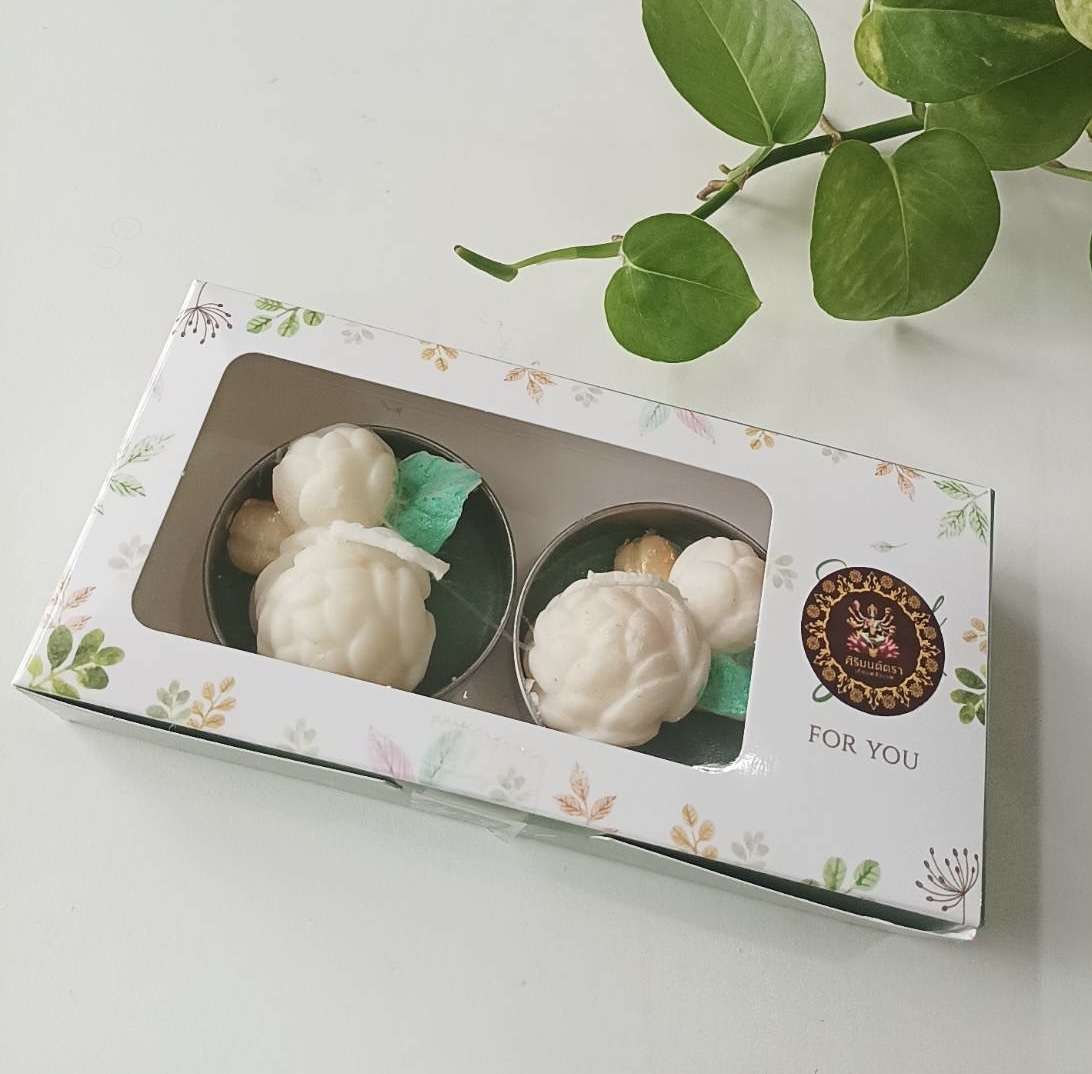 เทียนหอมดอกมะลิ เซ็ท 2 ชิ้น