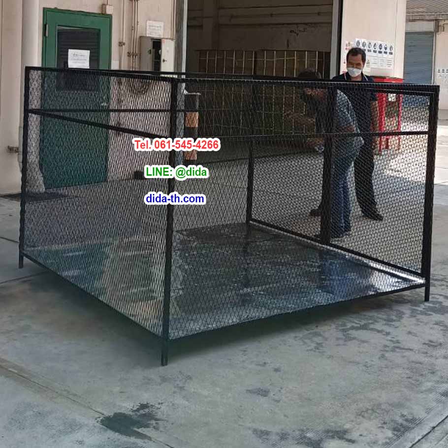 ตะแกรงทิ้งขยะขนาดใหญ่แบบมีประตู