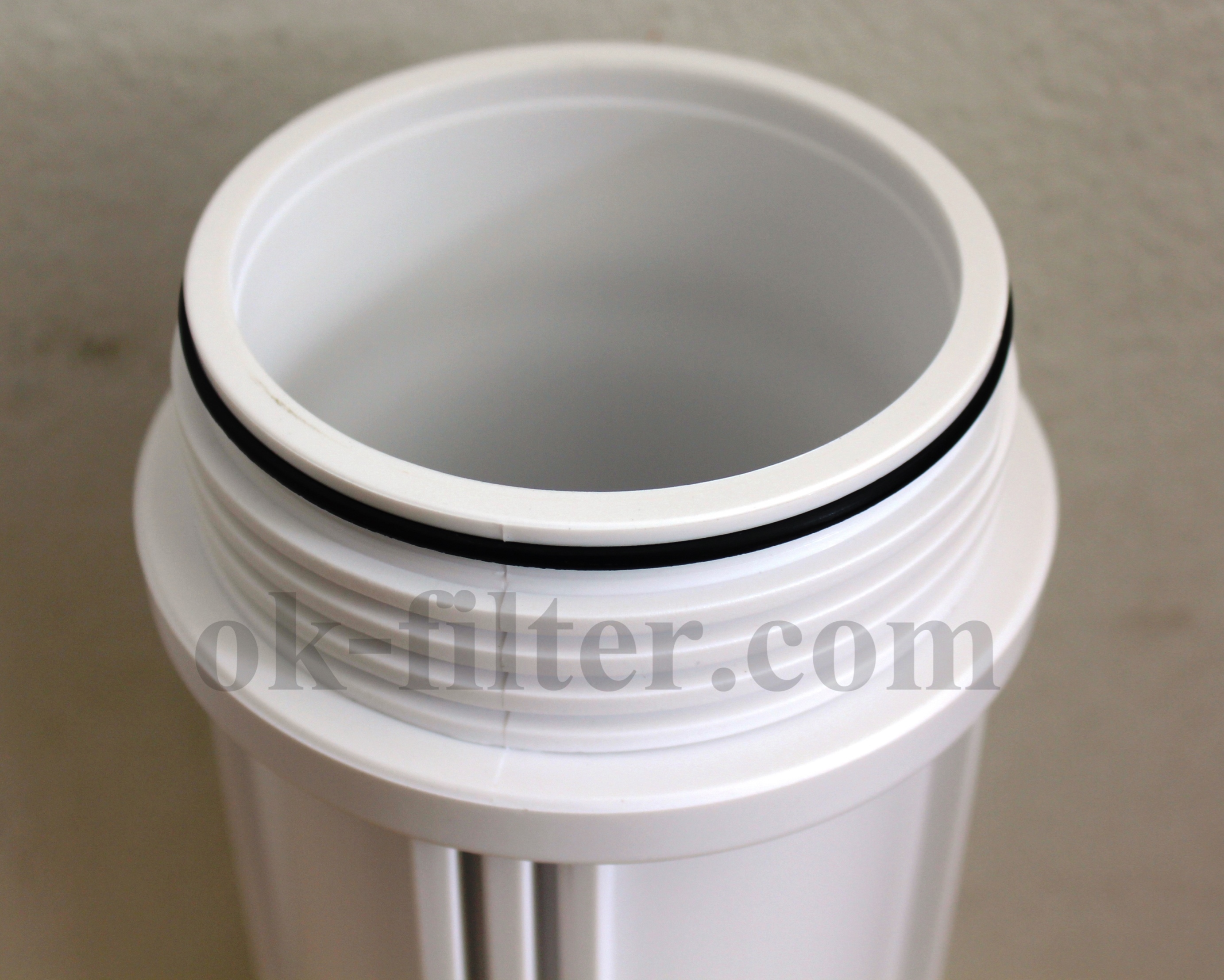 กระบอกกรองน้ำ Housing Slim สีขาว-ทึบ 10 นิ้ว รูเกลียวพลาสติก 2 หุน 2 โอริง (ไม่รวมไส้กรอง) Cascade