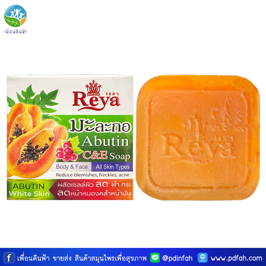L27 เรยา สบู่มะละกอ แครอท 153g. (สบู่เรยามะละกอแครอท) Reya Papaya Carrot Soap
