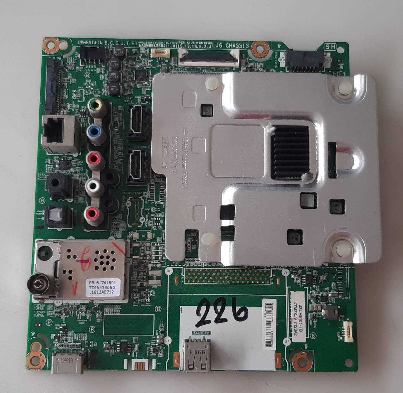 อันที่ 226 LG 43UH610T ซีสเตร็ม EAX66943504 1.0 ดีเทสแล้ว