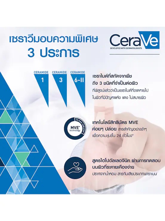 เซราวี โลชั่นบำรุงผิวหน้า และผิวกาย CeraVe Moisturizing Lotion 473ML.