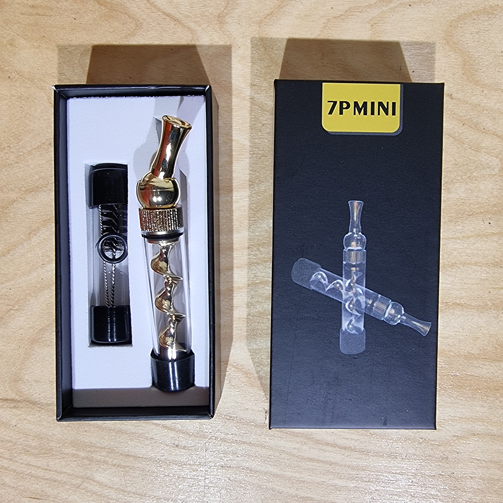 [1006] ท่ออเนกประสงค์ Twisty Glass Blunt พร้อม อุปกรณ์ทำความสะอาด ขนาดเล็ก พกง่าย chillum