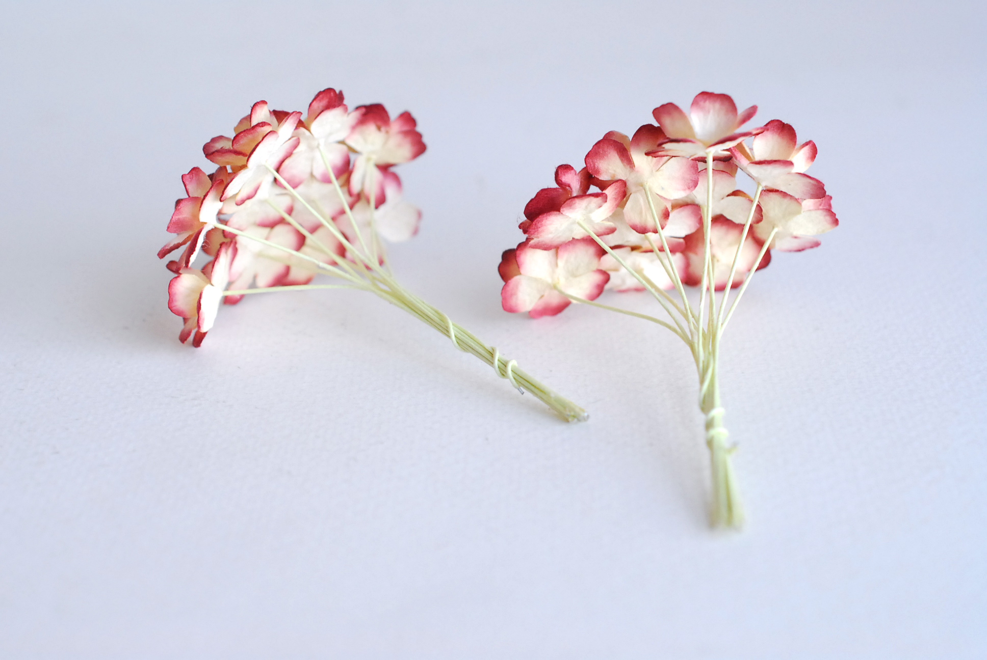 ดอกไม้กระดาษสา ราคาส่ง, ดอกไฮเดรนเยียกระดาษสา ดอกไม้ประดิษฐ์ ตกแต่งงานแต่งงาน ประดิษฐ์ข้อมือเพื่อนเจ้าสาว ขนา่ด 1.5 cm., สำหรับของชำร่วย, งานแต่งงาน, ดอกไม้ทำข้อมือเจ้าสาว สีแดง burgundy brush cream จำนวน 100 ดอก Paper flower,100 Pieces mulberry hydenyia,