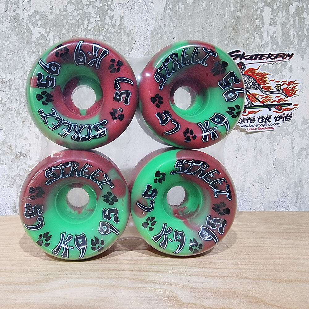 [0315][US] ล้อสเก็ตบอร์ด Dogtown K9 swirl ขนาด 57mm 95A 97A 99A แบ่งขาย FREE ลูกปืนล้อสเก็ตบอร์ด Abec7