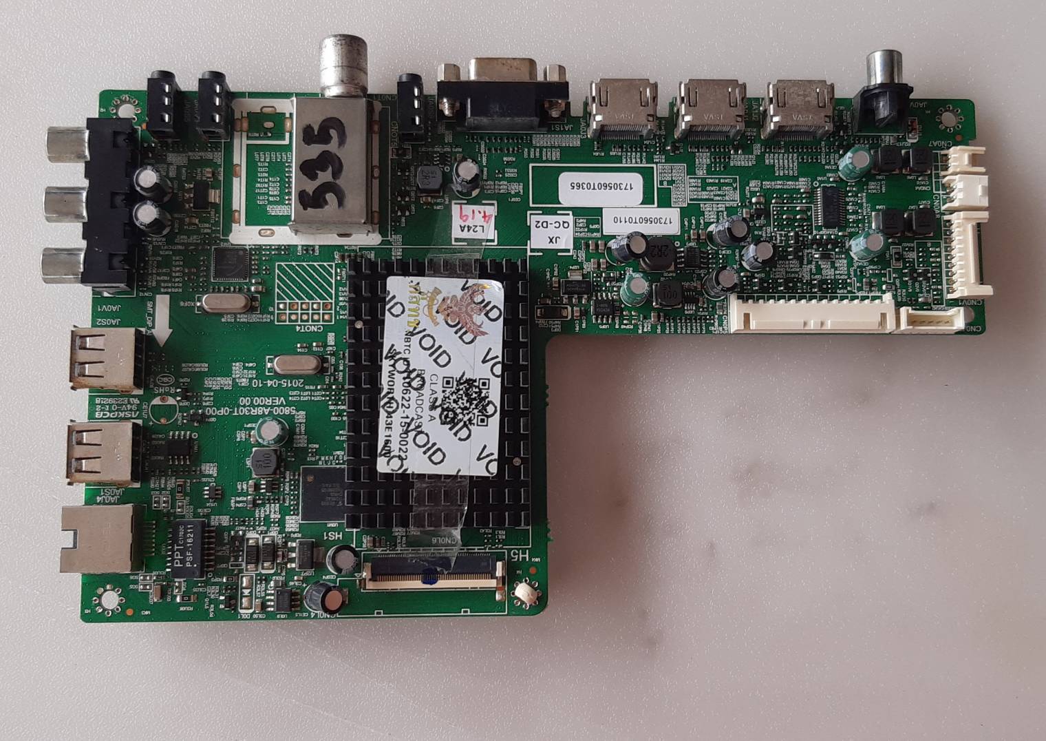 อันที่ 535 Skyworth 43E1600 ซีสเตร็ม 5800-A8R30T-0P00 เปิดติดจอแตก