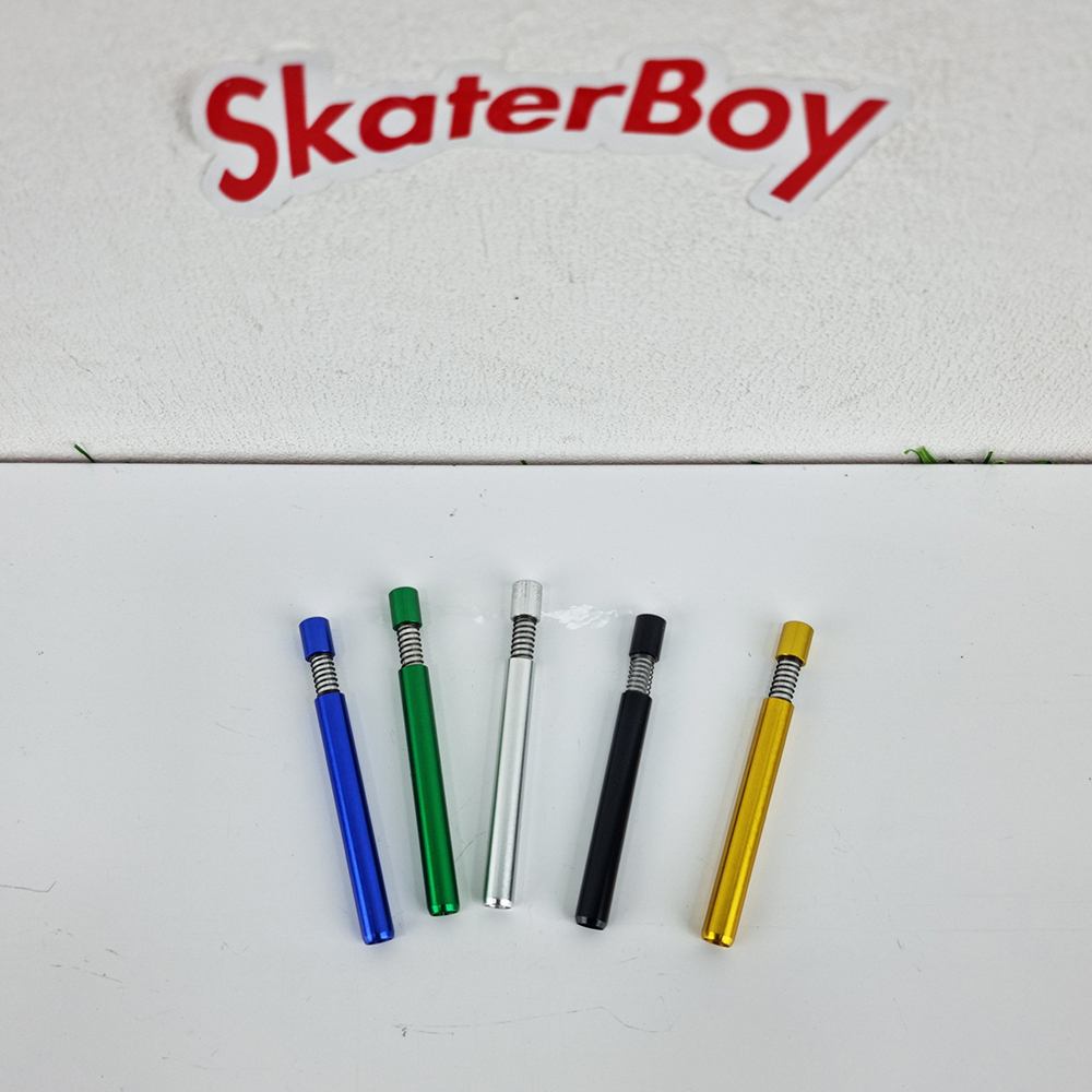 [1006] aluminum Mini Pipe พกพา สปริงกดทำความสะอาดง่าย ยาว 8.2mm